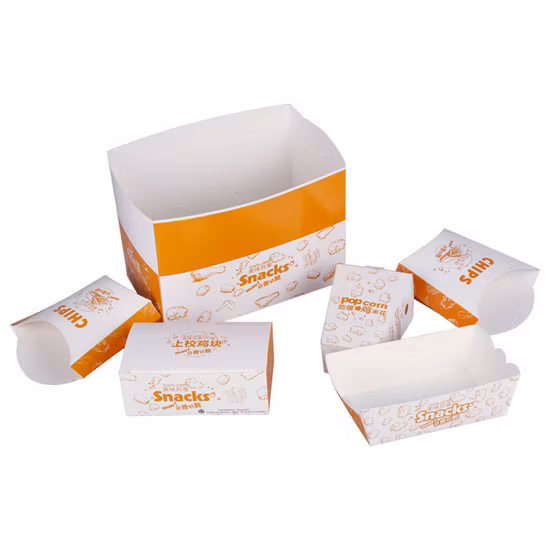 Vaisselle de gros personnalisée Bento Hamburger Pâtes de poulet frit Emballage en papier kraft Boîte alimentaire